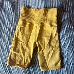 Yellow FP Movement Free People Good Karma Biker Shorts